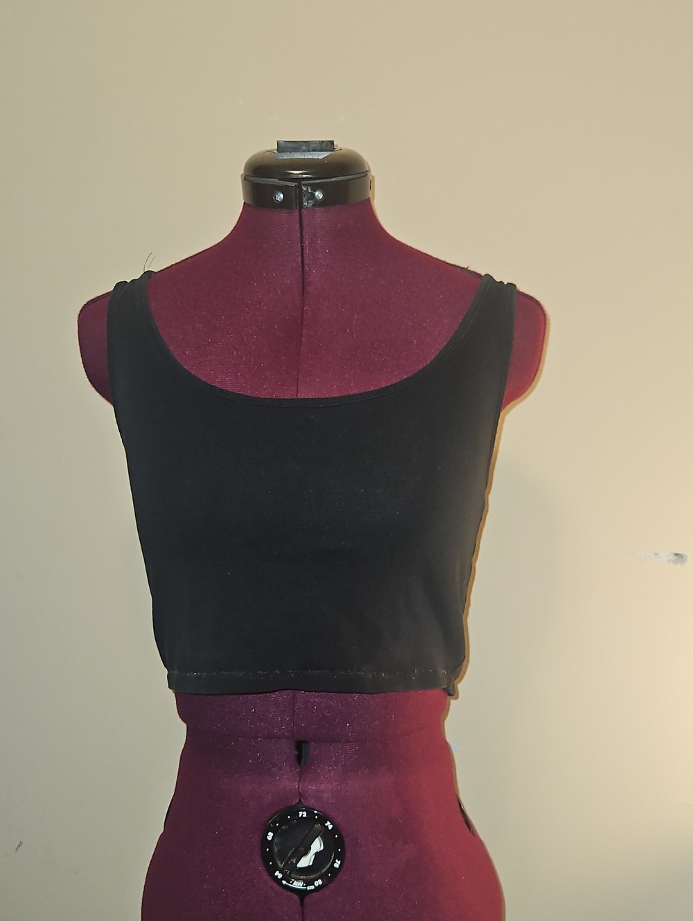Ambiance Black Cropped Scoop Tank